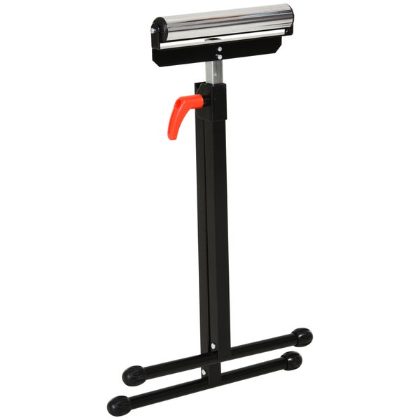 HOMCOM, Rollenbock, Rollenauflage, 44L x 50B x 68-110H cm, Metall, Schwarz+Silber