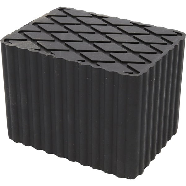 Schwarzer Gummiunterleger mit Rillenmuster