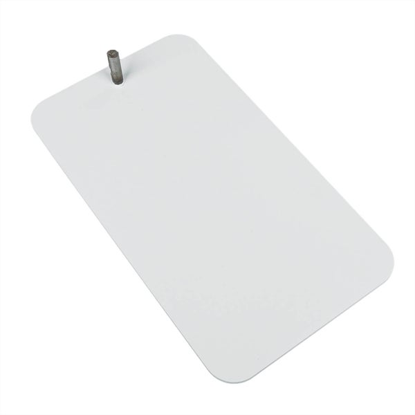 Weiße Montageplatte mit Befestigungsstift