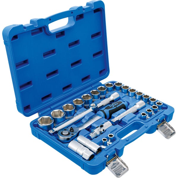 Steckschlüssel-Satz in blauem Koffer