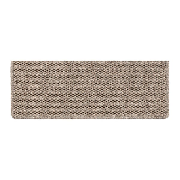 FLOORDIREKT Stufenmatte Kalkutta - Sisaloptik - Schlingenpol - Selbstklebend - Taupe - Rechteckig - 23,5 x 65 cm