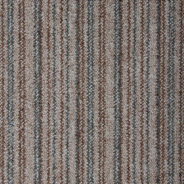 Schatex Teppichdielen selbstliegend Schlingen Teppich Fliesen mit Streifen in Grau Beige Selbstliegende Teppichfliesen 25x100 cm ideal für Büro