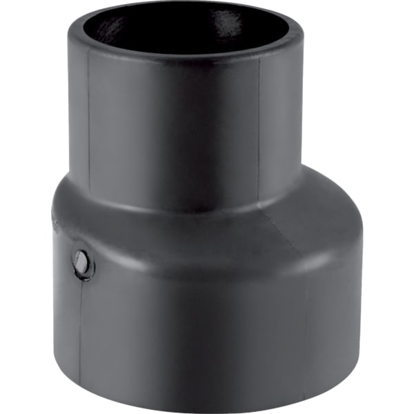 Schwarze kurze Polyethylen-Reduktion für Rohre, Kunststoff.