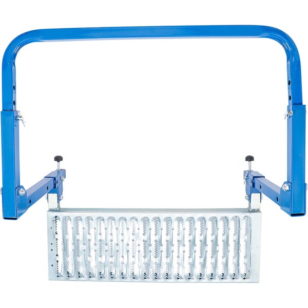 Anlegeleiter-Einhängetritt mit blauem Haltebügel