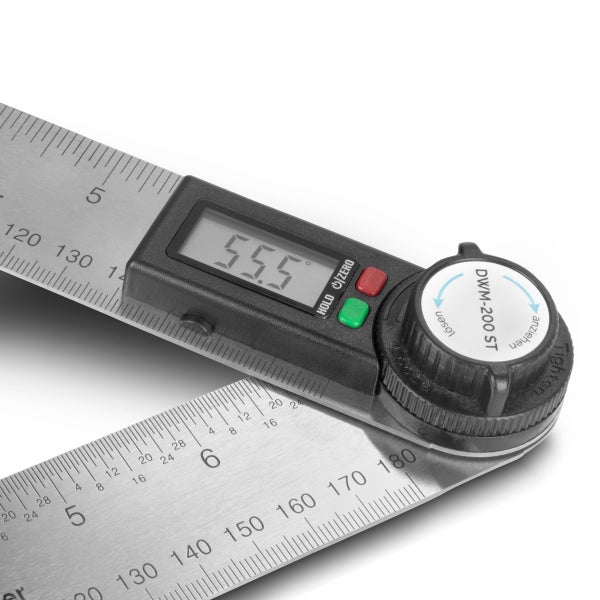 Digitaler Winkelmesser DWM-200 ST mit 180 mm Messbereich 360°