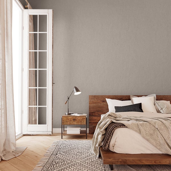 Tapete Beige Uni Modern für Wohnzimmer Schlafzimmer MADE IN GERMANY 10,05 x 0,53m
