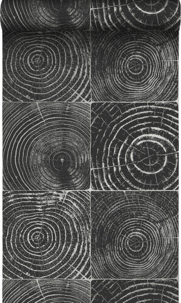 Tapete mit Baumstammscheibenmuster