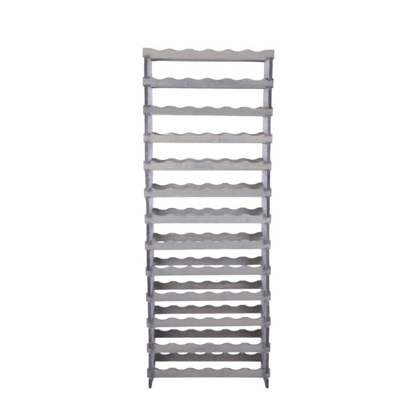 Weinregal VINOTECA FLEX PRO HxBxT 177x65x28cm 78 Flaschen auf 13 Ebenen Massives Kiefernholz Grau