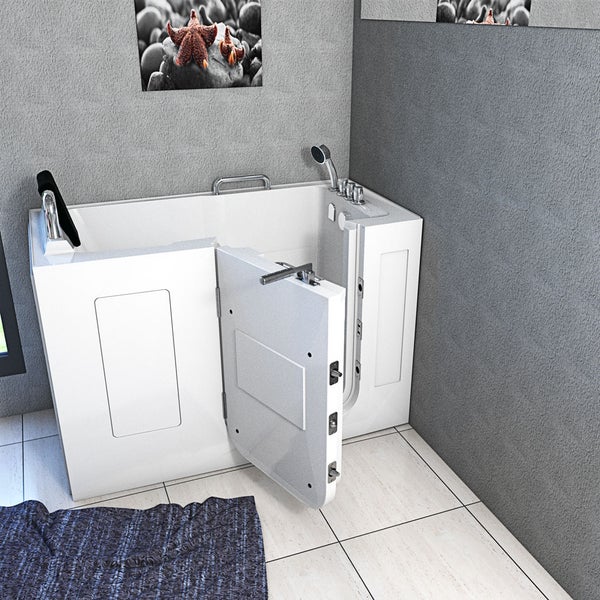 Sitzbadewanne Senioren Wanne mit Tür S07-TH-C-L 140x76cm