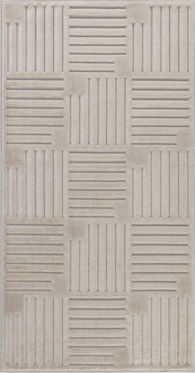 Moderner Skandinavischer Teppich für Innen-/Außenbereich - Beige - 80x150cm - MIDORI