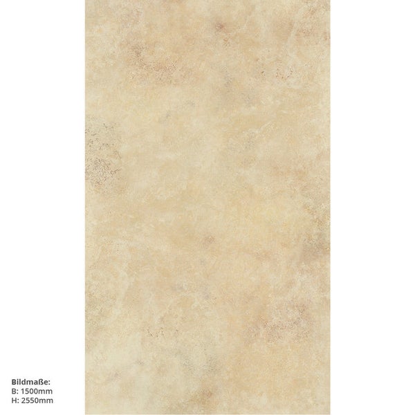 Kalkstein, 150x255cm, fugenlose Wandpaneele aus Alu-Verbund 3mm, Duschrückwand
