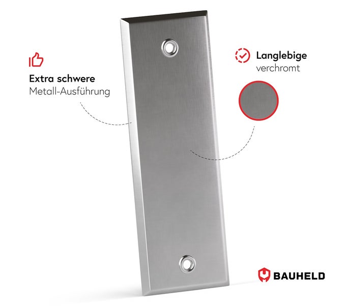 Metall Türschild mit zwei Bohrungen