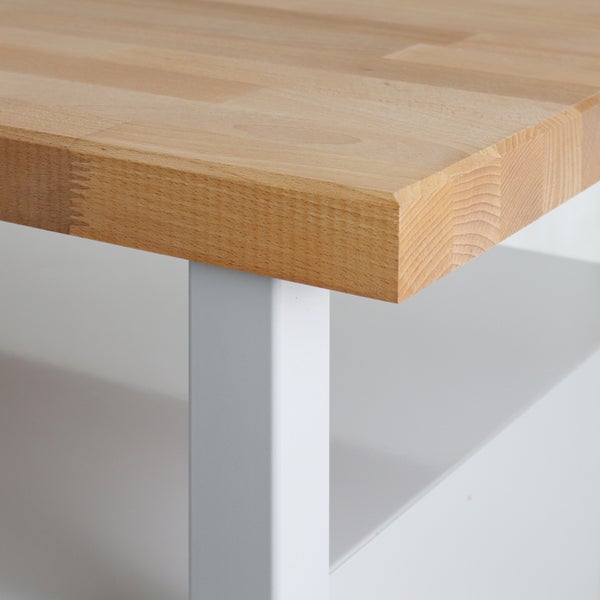 PROREGAL Werkbank Slim Rhino mit Ablagefläche Regalfach HxBxT 84 x 60 x 60 cm Traglast 300 kg Lichtgrau