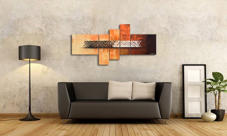 Unser Wandbild -Structure Of Contrast- 160x80x2 cm handgemaltes Unikat