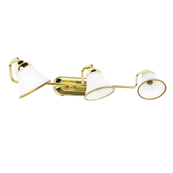 Wandleuchte mit drei Lampenschirmen