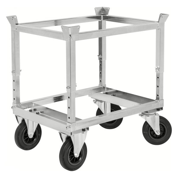 Transportwagen aus Metall mit vier Rädern