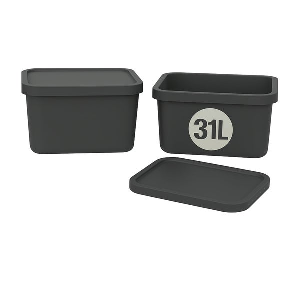 Aufbewahrungsbox mit Deckel, 31 Liter