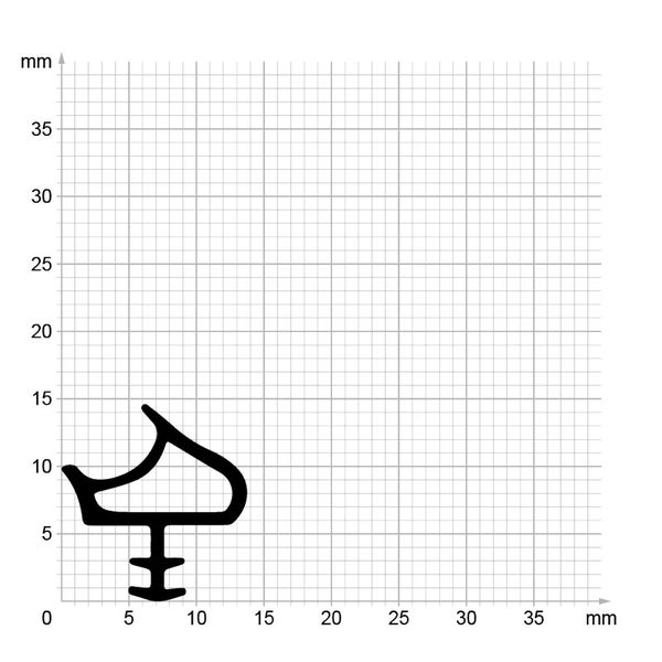 Dichtungsprofil mit Millimeter-Raster