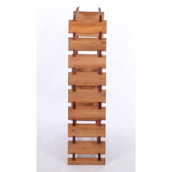 Weinregal VINOTECA FLEX PRO HxBxT 121x84x28cm 72 Flaschen auf 9 Ebenen Massives Kiefernholz Braun geölt