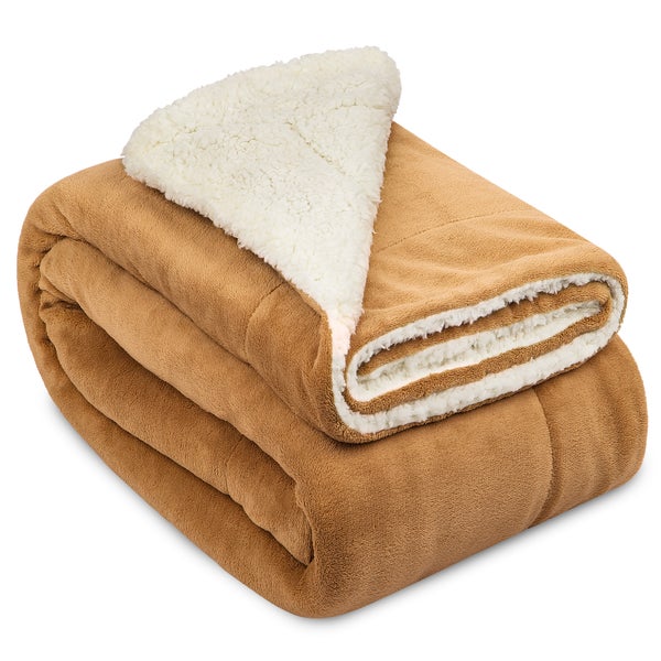 Beautissu Alina Decke 220x240cm Beige/Weiß