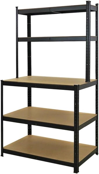 PROREGAL Packtisch GIANT BEAST HxBxT 180x100x60cm Fachlast 175kg Schwarz Werktisch Arbeitstisch Werkbank Lagereinrichtung Werkstatteinrichtung