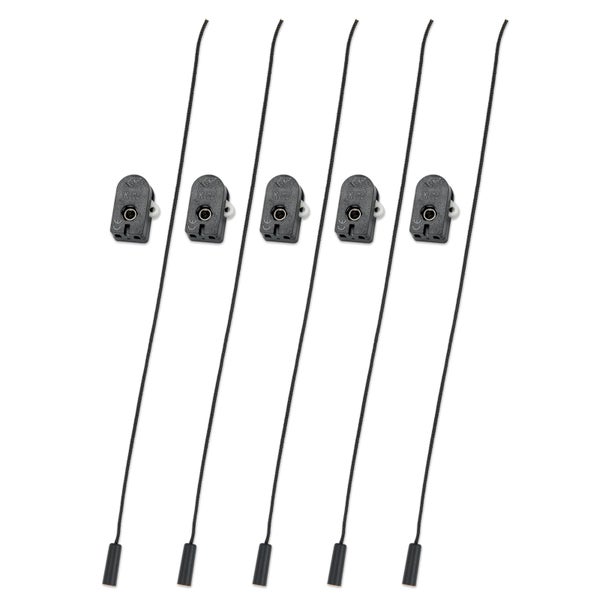 Fünf Zugschalter mit Zugschnur für verschiedene Anwendungen