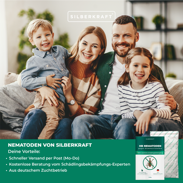 HB-Nematoden gegen Larven von Dickmaulrüssler, Gartenlaubkäfer, Junikäfer, Maikäfer, Japankäfer, Purzelkäfer & Maiswurzelbohrer – biologische Schädlingsbekämpfung für Garten & Topfpflanzen 50 Mio