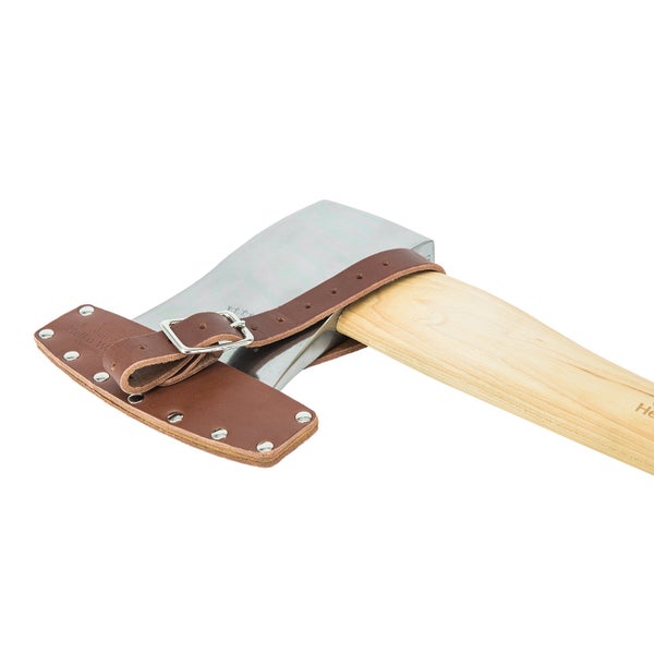 Axt mit Holzstiel und Lederschneidenschutz von Helko Werk