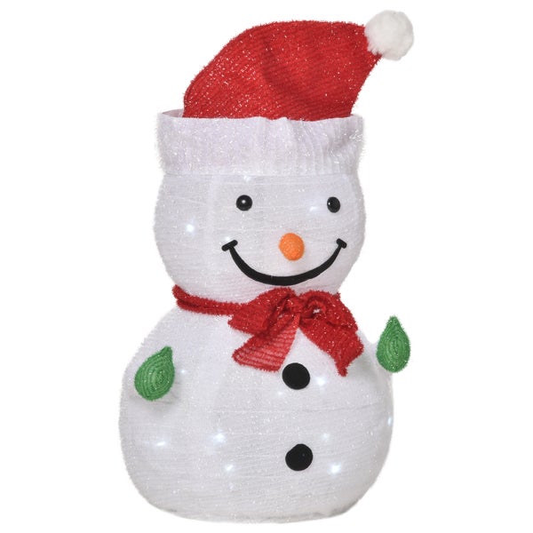 Outsunny Weihnachten Schneemann, Ø30 x 51 cm, Polyester, Grün