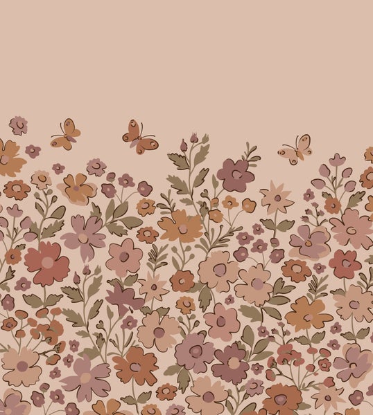 Blumenmuster mit Schmetterlingen