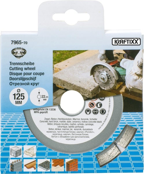 kwb Kraftixx Dia Trennscheibe Silver - Line Ø 125 mm, 125 mm x 22 mm, Kreissägeblatt