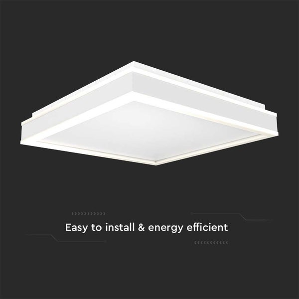 V-TAC VT-7757-W - Designer-Kuppelleuchten - Quadratisch - IP20 - Weißes Gehäuse - 38 Watt - 4000