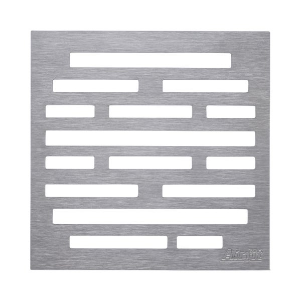 Quadratischer Luftauslass aus Metall mit horizontalen Schlitzen