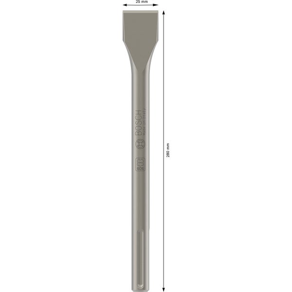 Flachmeißel mit SDS max Aufnahme, 25 mm breit, 280 mm lang von Bosch