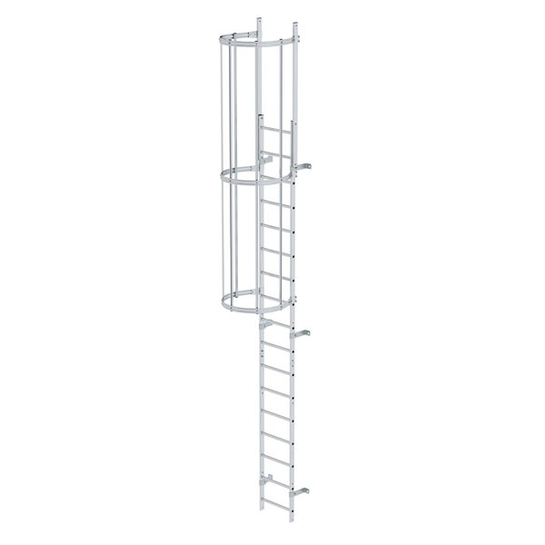 MUNK ortsfeste Steigleitern Aluminium, 4,76m SH