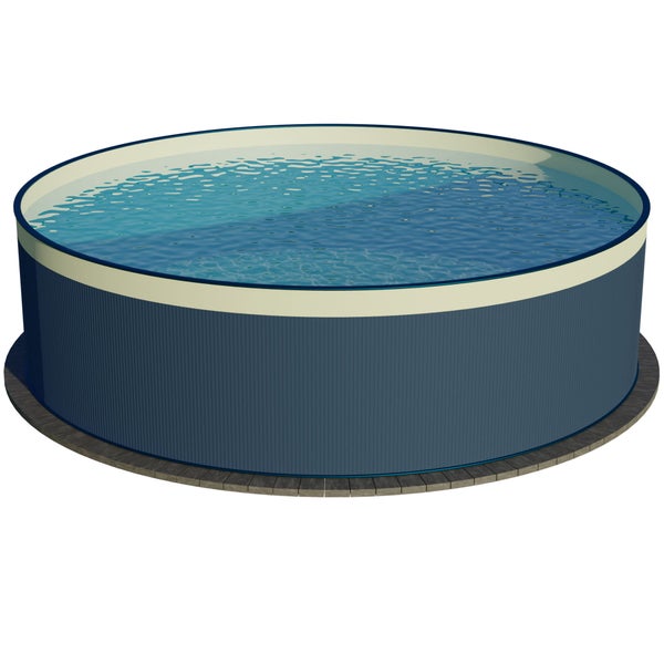 Rundes Schwimmbecken mit Wasser