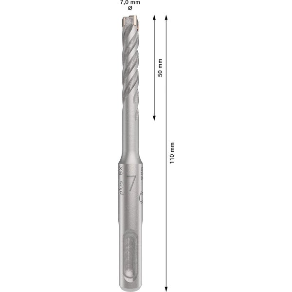 Bosch PRO SDS plus-5X Hammerbohrer 7 x 50 x 110 mm - 2608833785