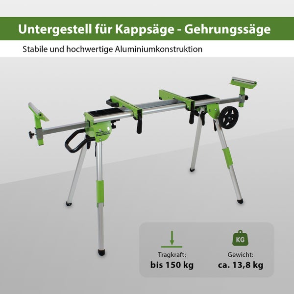 Untergestell für Kapp- und Gehrungssägen aus Aluminium