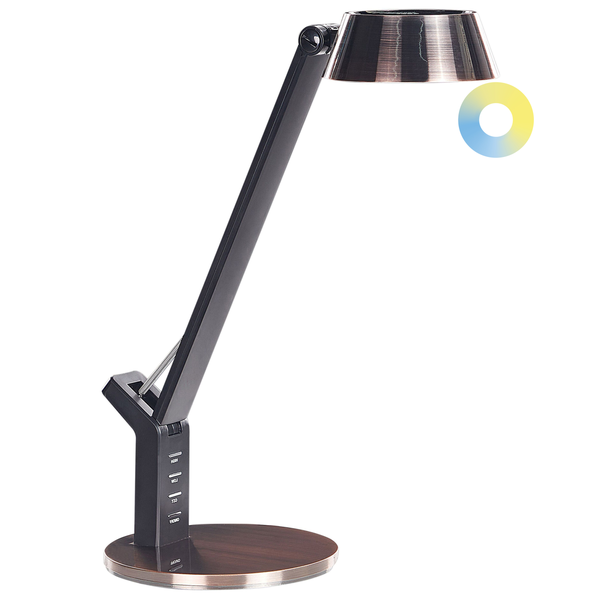 LED Schreibtischlampe CHAMAELEON mit Dimmer Metall Kupfer