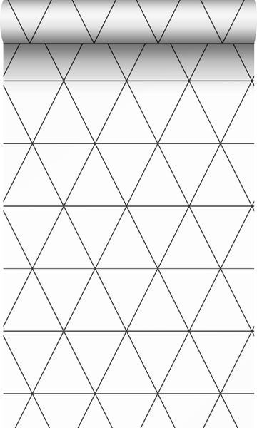 Origin Wallcoverings Tapete grafische Dreiecke Schwarz-Weiß - 0,53 x 10,05 m - 347683