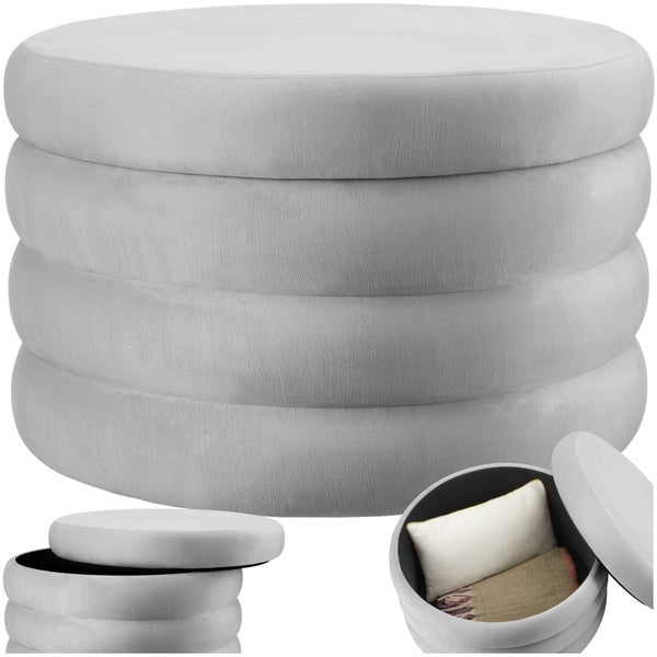 Runder Pouf mit Stauraum