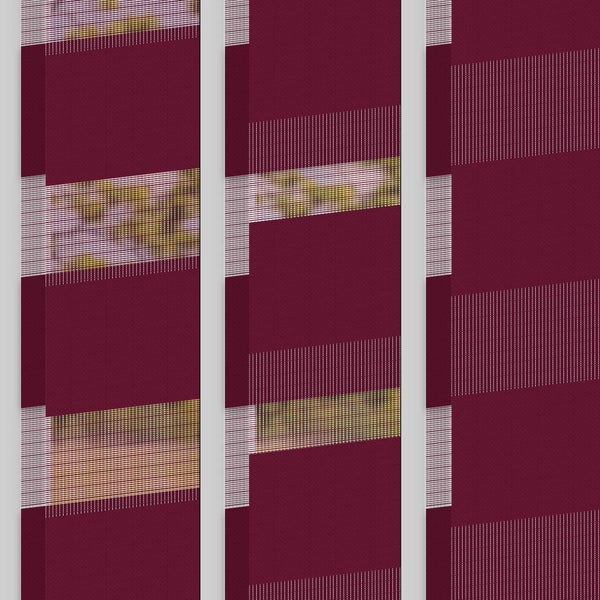ECD Germany Doppelrollo Klemmfix ohne Bohren 70 x 230 cm Bordeaux, lichtdurchlässig und verdunkelnd, Duo Rollo für Fenster & Türen, Fensterrollo Seitenzugrollo Klemmrollo Sonnenschutzrollo Zebrarollo