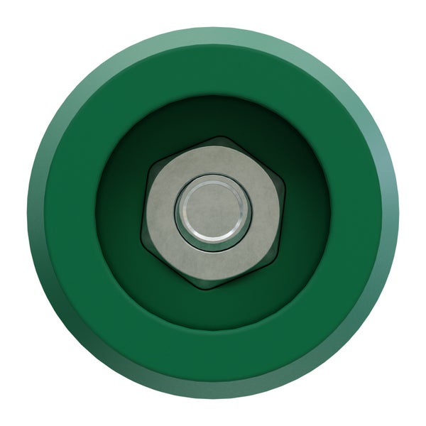 Grüne Rolle mit Schraube