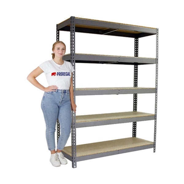 PROREGAL Schwerlastregal Big Wood Yeti Five HxBxT 200 x 180 x 60 cm Fachlast 400 kg Grau