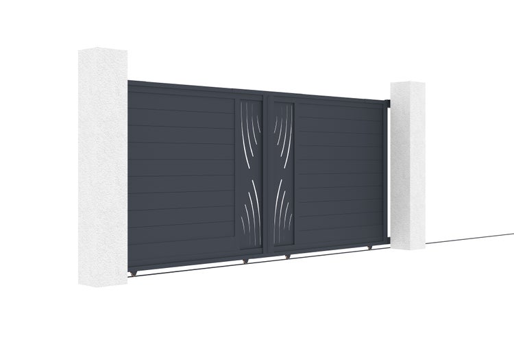 Schiebetorpaket 4m VELETA 400C180 + 2 EIFEL-Pfosten H.190cm