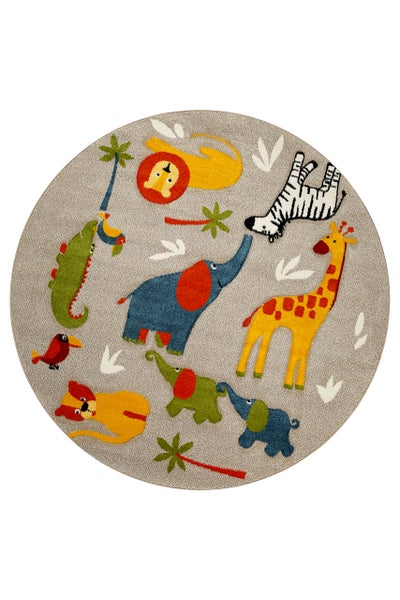 Kinderteppich Sand Beige meliert Benny & Friends Smart Kids 120 cm rund