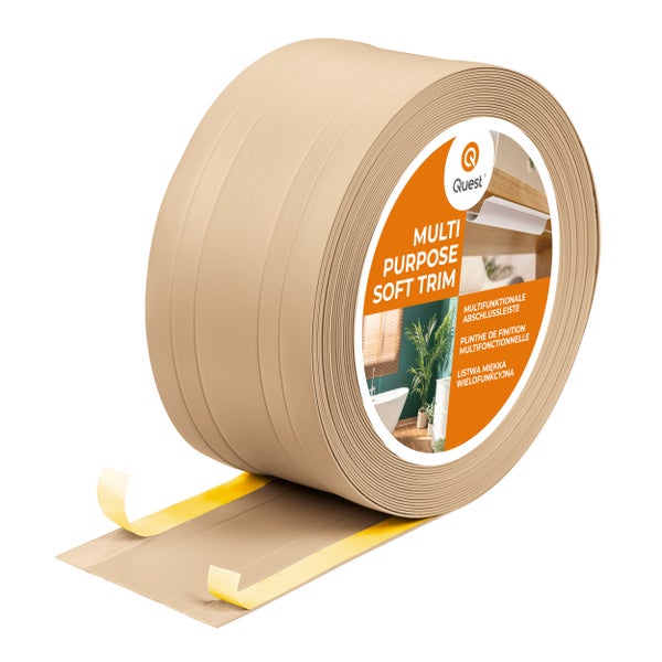 Quest Multi Purpose Soft Trim Rolle, selbstklebende Abschlussleiste für den Innenbereich