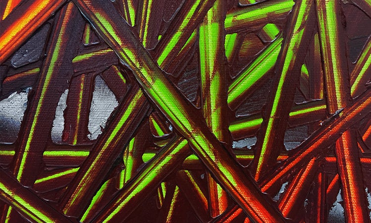 Das moderne Wandbild -Jungle Fever- 150x70x2 cm handgemaltes Unikat