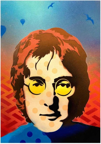 John Lennon Vorlage - 2 Schichten Kunststoff A3 Schablone