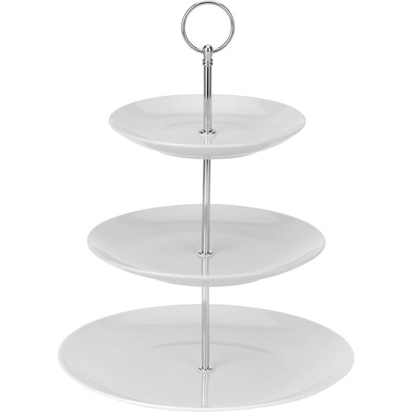 Porzellan Etagere mit 3 Etagen - Höhe 35cm - Etagenständer Etagenplatten Servierplatte